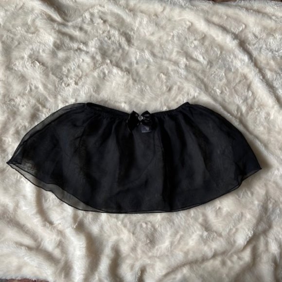 Jacques Moret Sheer Black Ballet Dance Skirt Tutu Girls Size L - Picture 1 of 7